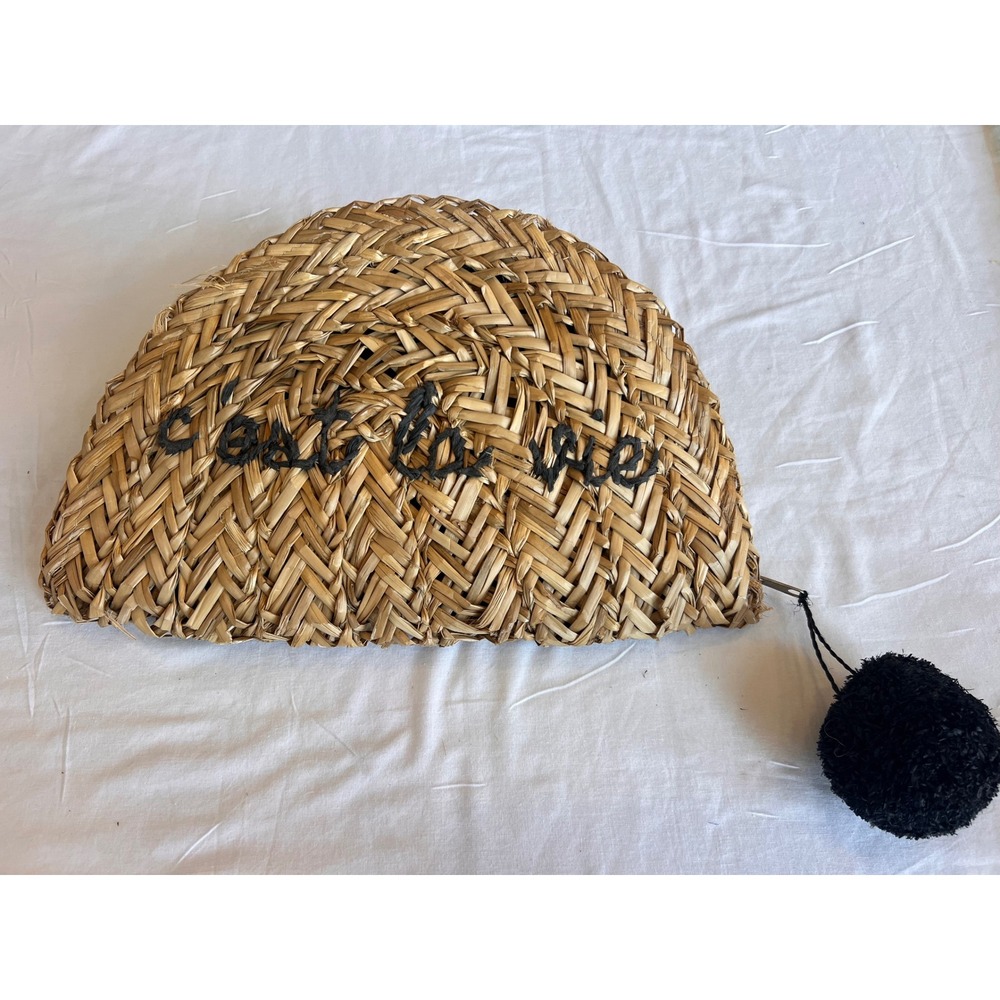 Mudpie straw clutch "C'est La Vie"
